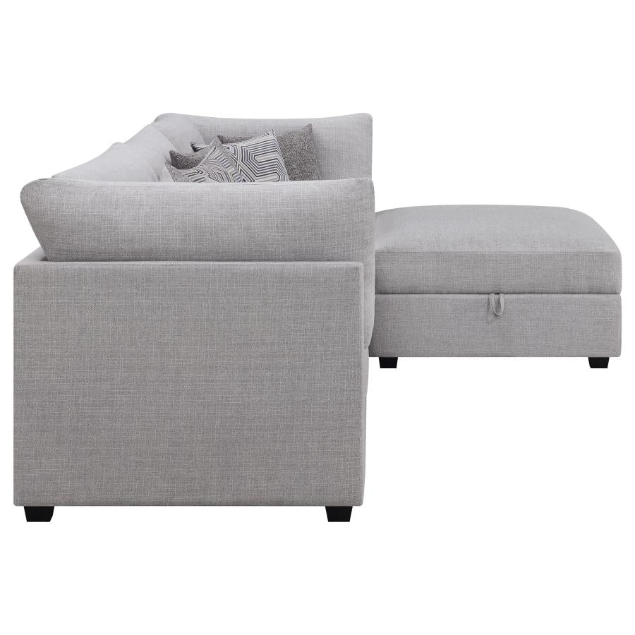 Cambria Grey 4 Pc Sectional - furniture place usa