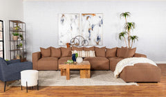 Jennifer Brown 6 Pc Sectional - furniture place usa