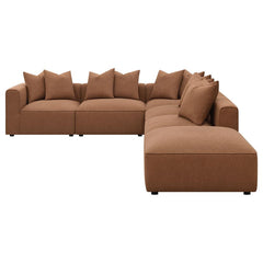 Jennifer Brown 6 Pc Sectional - furniture place usa