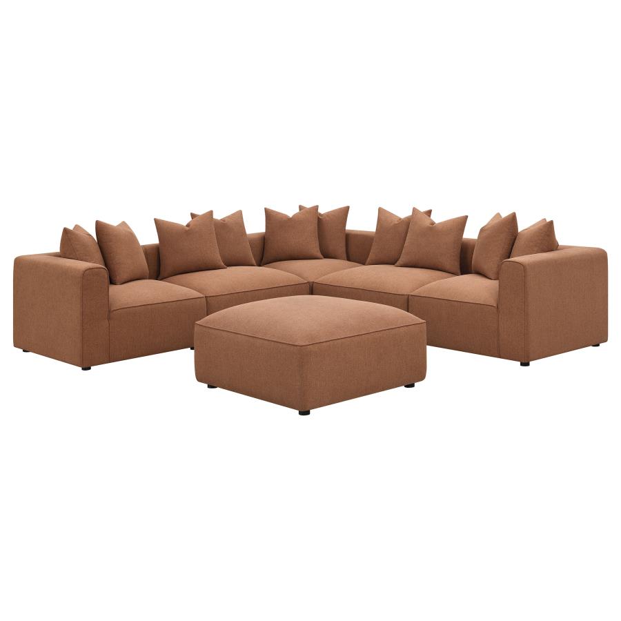 Jennifer Brown Ottoman - furniture place usa