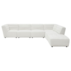 Sunny White 6 Pc Sectional - furniture place usa