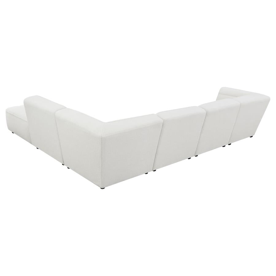 Sunny White 6 Pc Sectional - furniture place usa