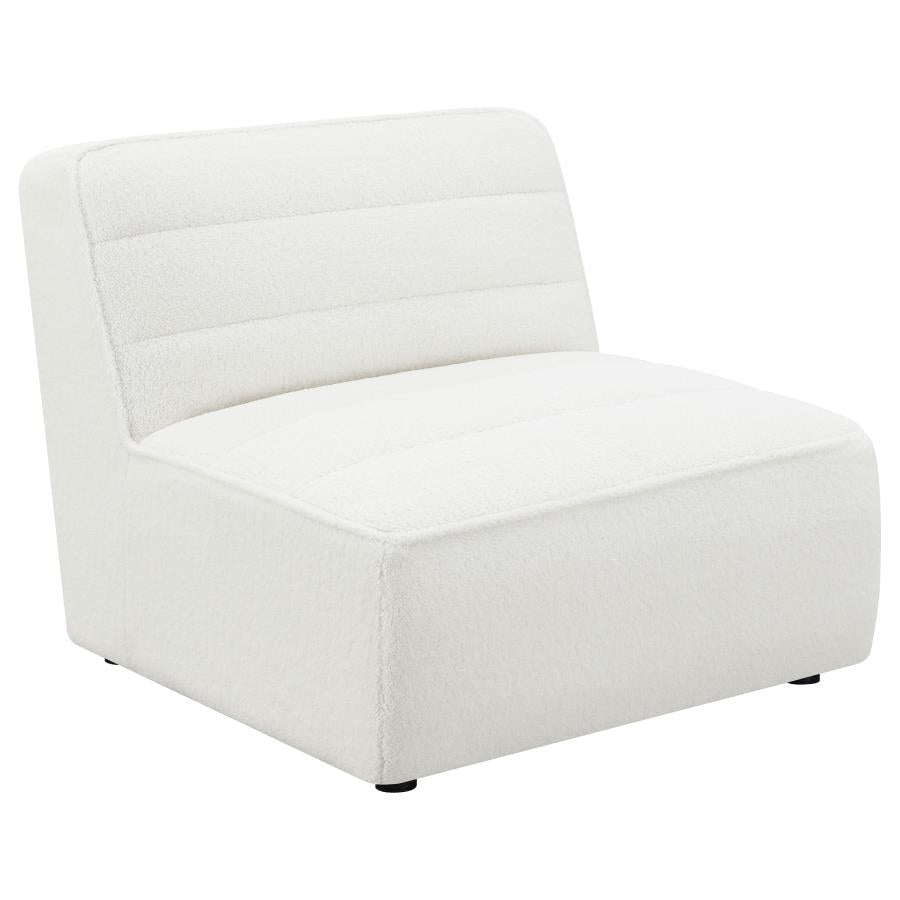 Sunny White Armless Chair - furniture place usa