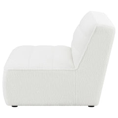 Sunny White Armless Chair - furniture place usa