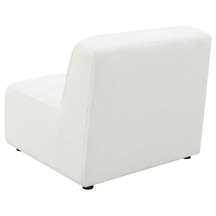 Sunny White Armless Chair - furniture place usa