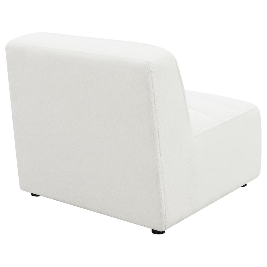 Sunny White Armless Chair - furniture place usa