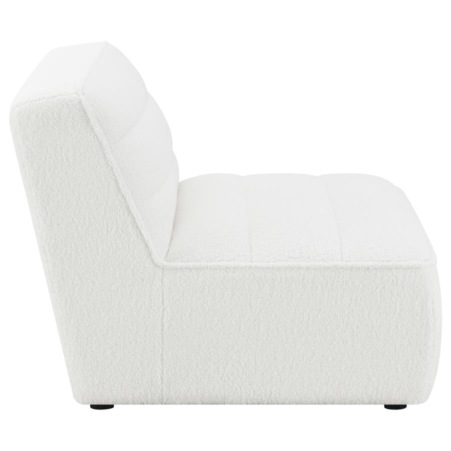 Sunny White Armless Chair - furniture place usa