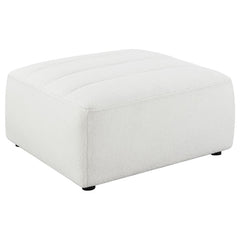 Sunny White Ottoman - furniture place usa