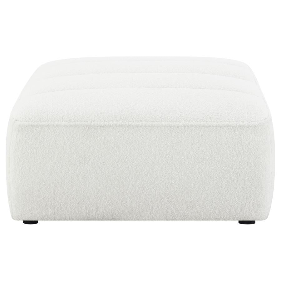 Sunny White Ottoman - furniture place usa