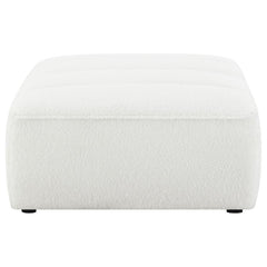 Sunny White Ottoman - furniture place usa