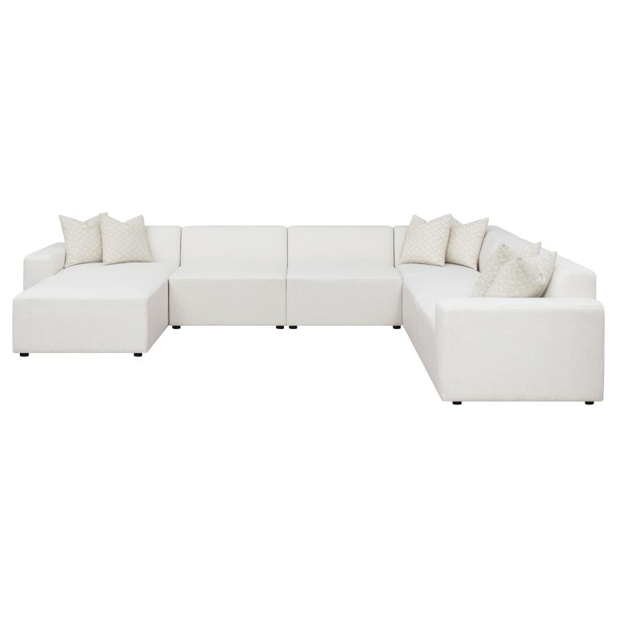 Freddie White 7 Pc Sectional - furniture place usa