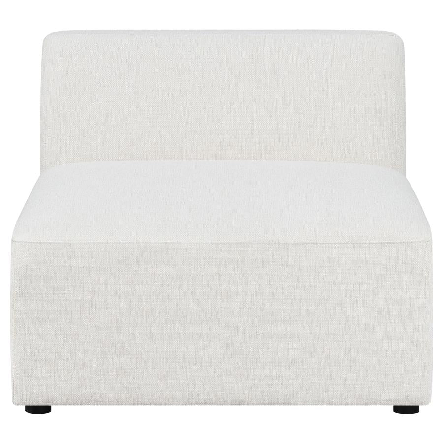 Freddie White Armless Chair - furniture place usa