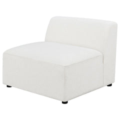 Freddie White Armless Chair - furniture place usa