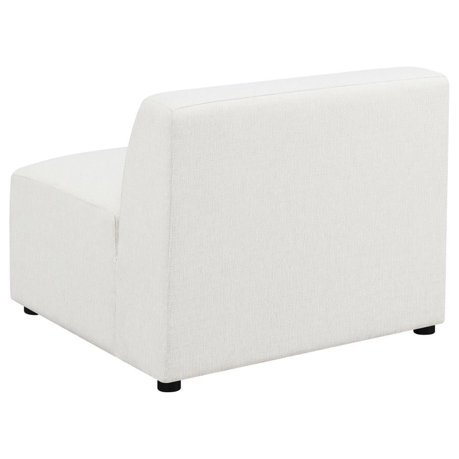 Freddie White Armless Chair - furniture place usa