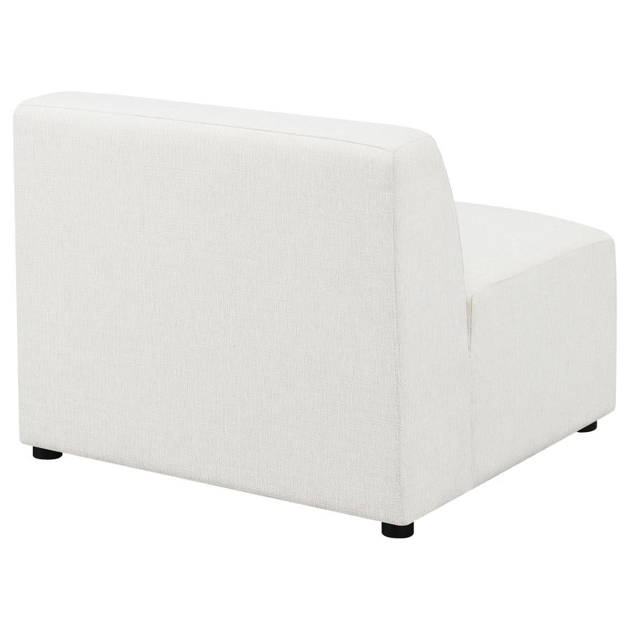 Freddie White Armless Chair - furniture place usa