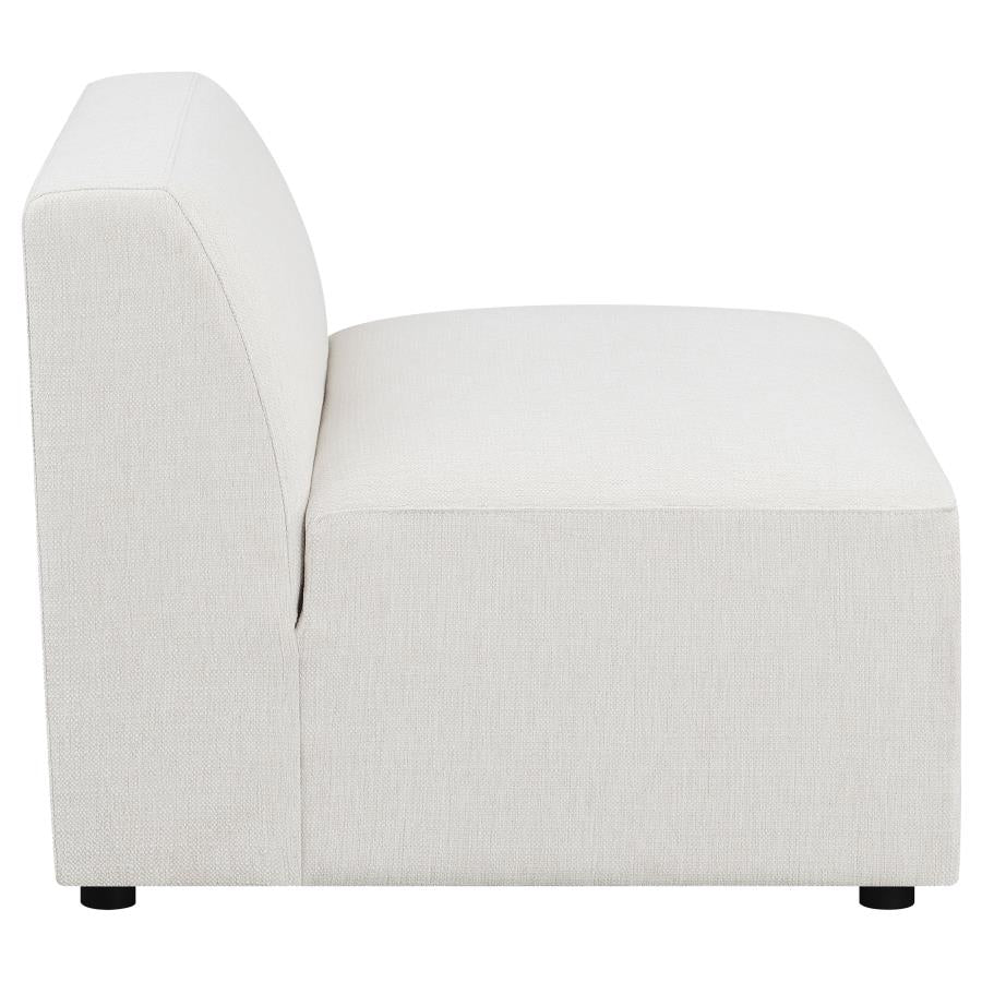 Freddie White Armless Chair - furniture place usa