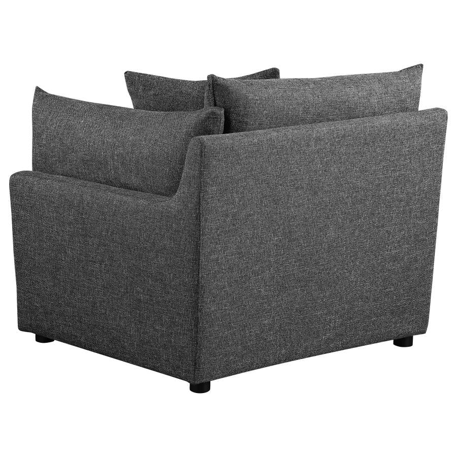 Sasha Black 6 Pc Sectional - furniture place usa