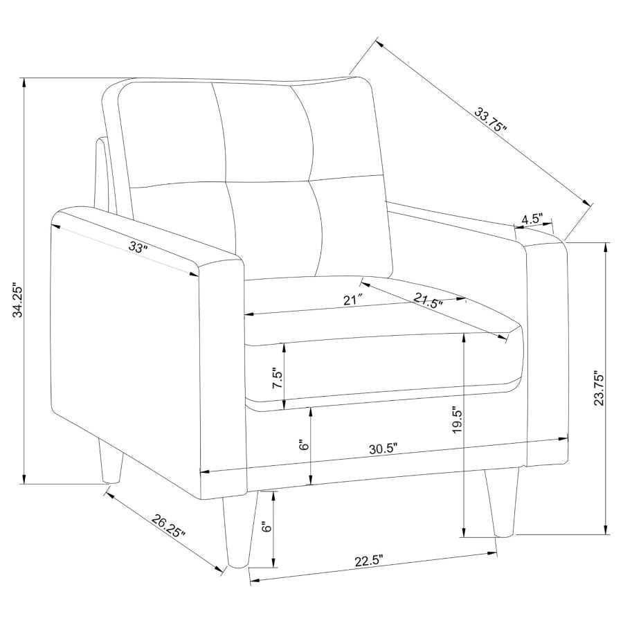 Watsonville Grey Chair - furniture place usa