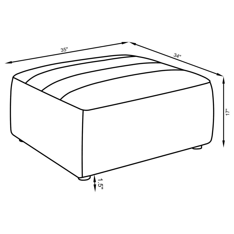 Sunny Grey Ottoman - furniture place usa