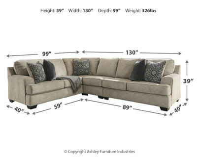 Bovarian 3-Piece Sectional - 56103S4 - furniture place usa