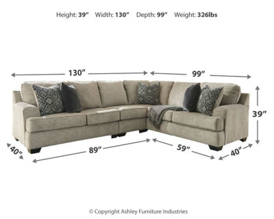 Bovarian 3-Piece Sectional - 56103S2 - furniture place usa