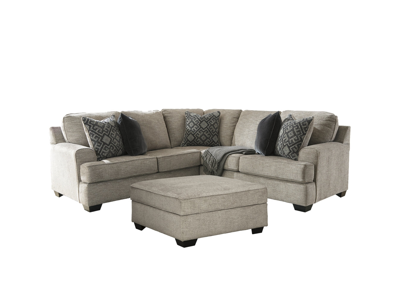 Bovarian 2-Piece Sectional with Ottoman - PKG001479 - furniture place usa