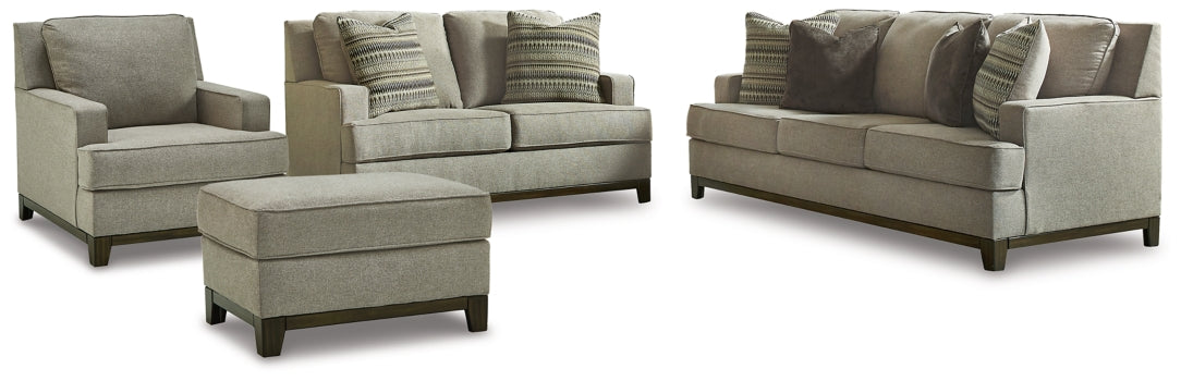 Kaywood Sofa, Loveseat, Chair and Ottoman - furniture place usa