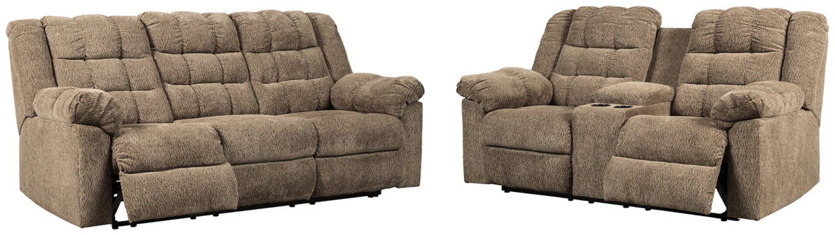 Workhorse Reclining Sofa and Loveseat - furniture place usa