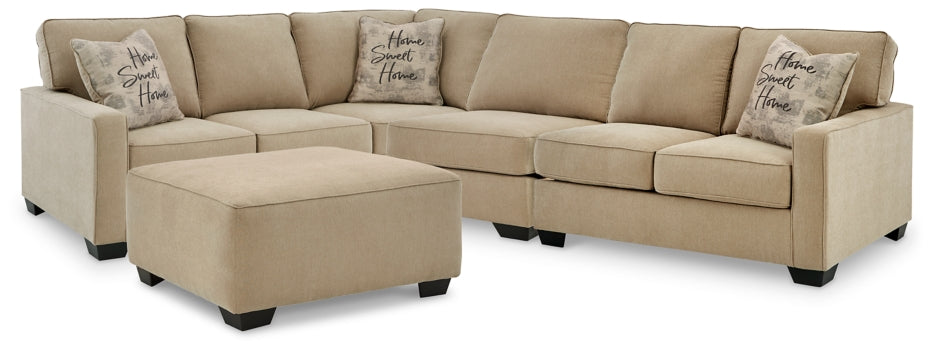 Lucina 3-Piece Sectional with Ottoman - PKG013135 - furniture place usa
