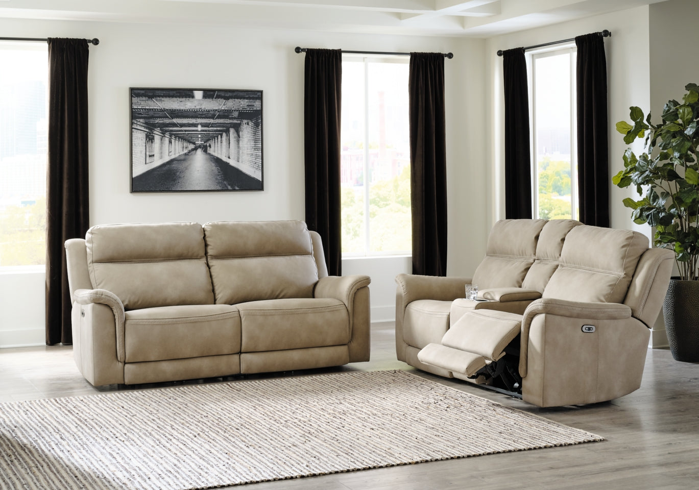 Next-Gen DuraPella Power Reclining Sofa and Loveseat - furniture place usa