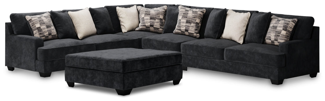 Lavernett 4-Piece Sectional with Ottoman - furniture place usa
