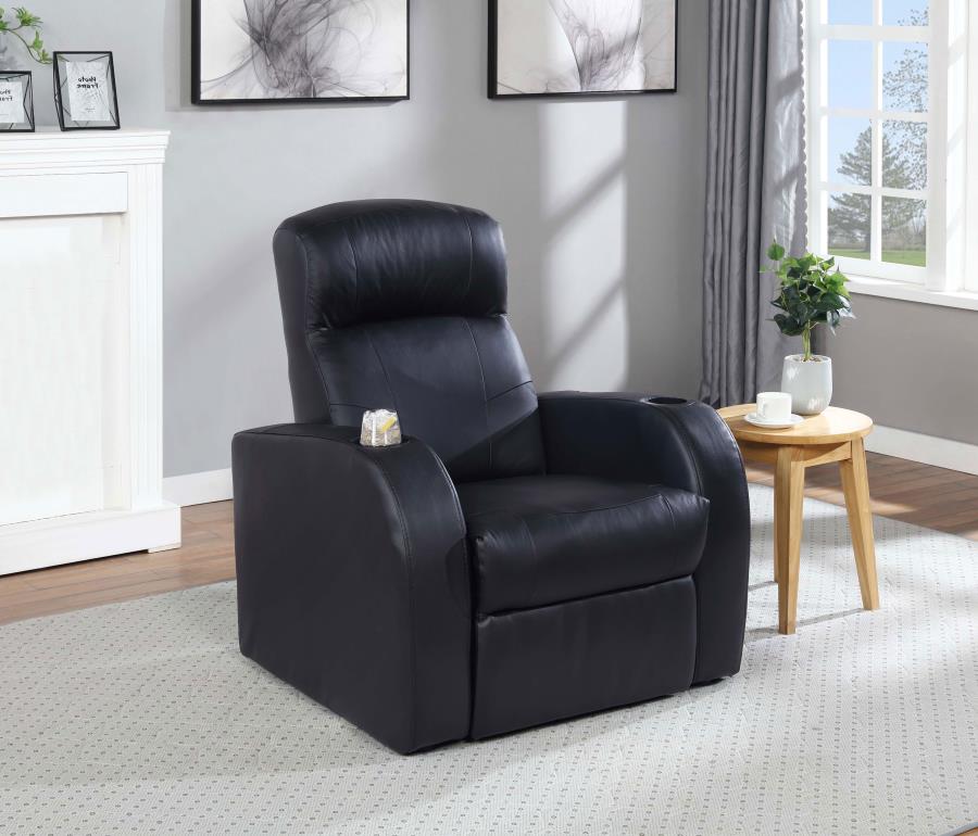 Cyrus Black Recliner - furniture place usa