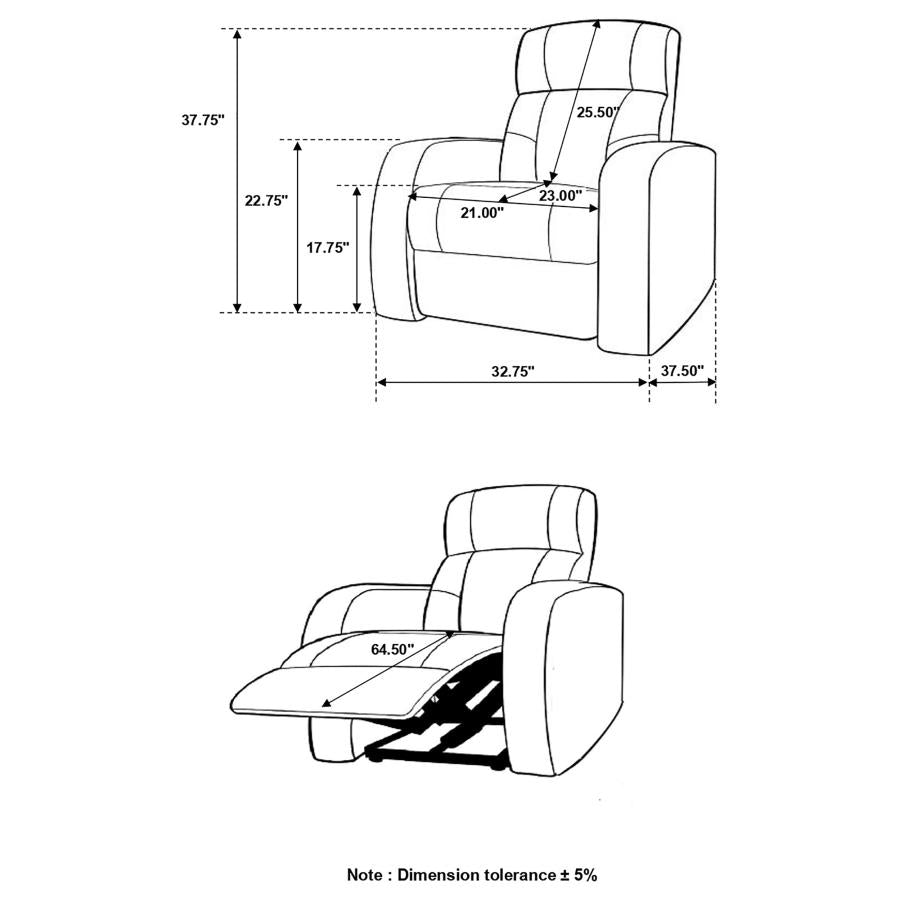 Cyrus Black Recliner - furniture place usa