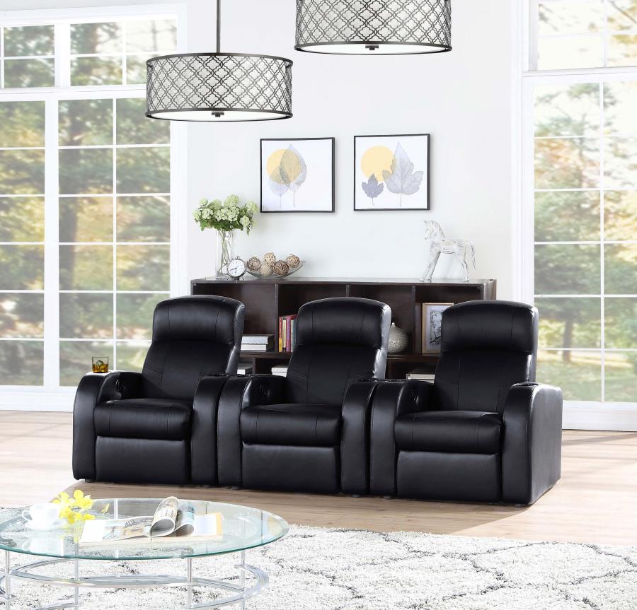 Cyrus Black Recliner - furniture place usa