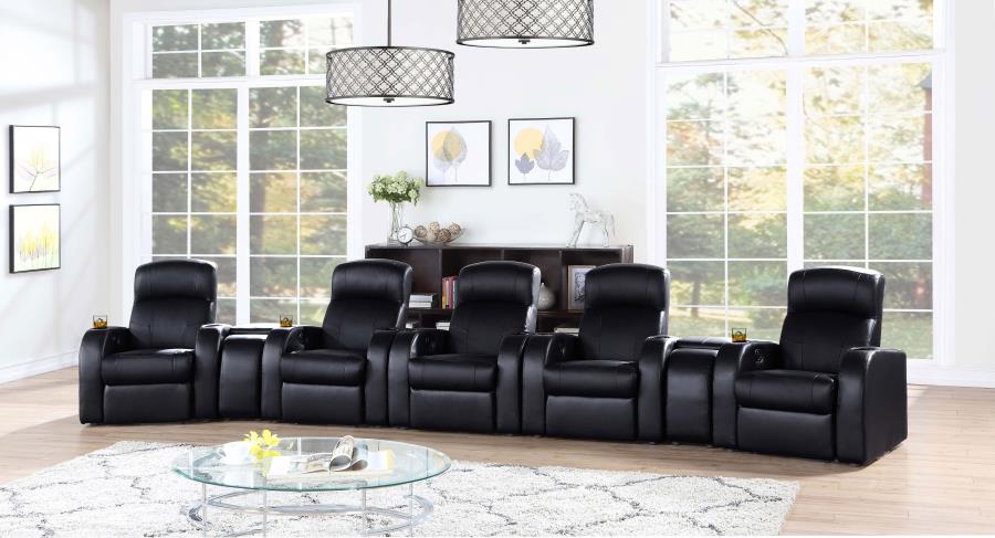 Cyrus Black Recliner - furniture place usa