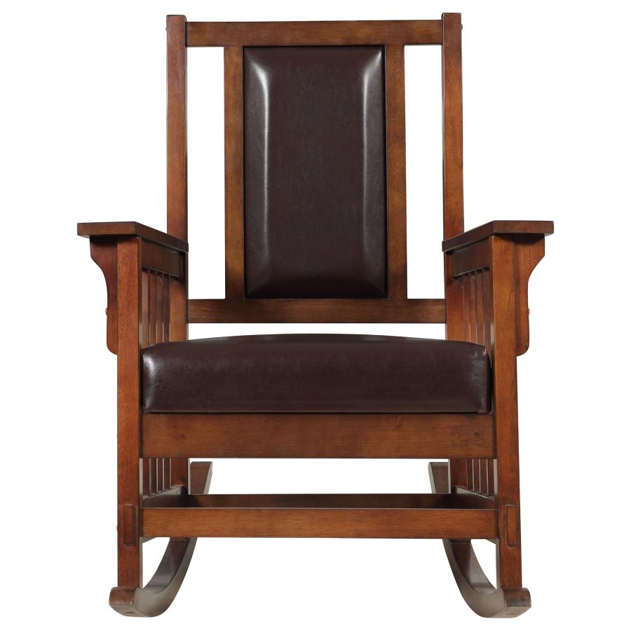 Ida Brown Rocking Chair - furniture place usa