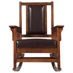 Ida Brown Rocking Chair - furniture place usa