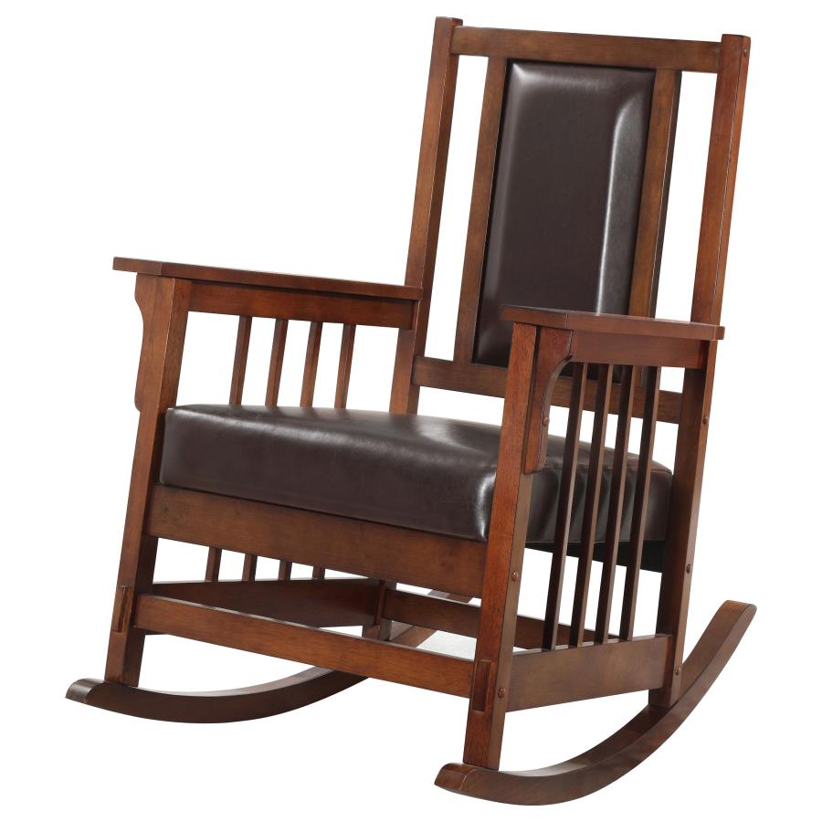 Ida Brown Rocking Chair - furniture place usa