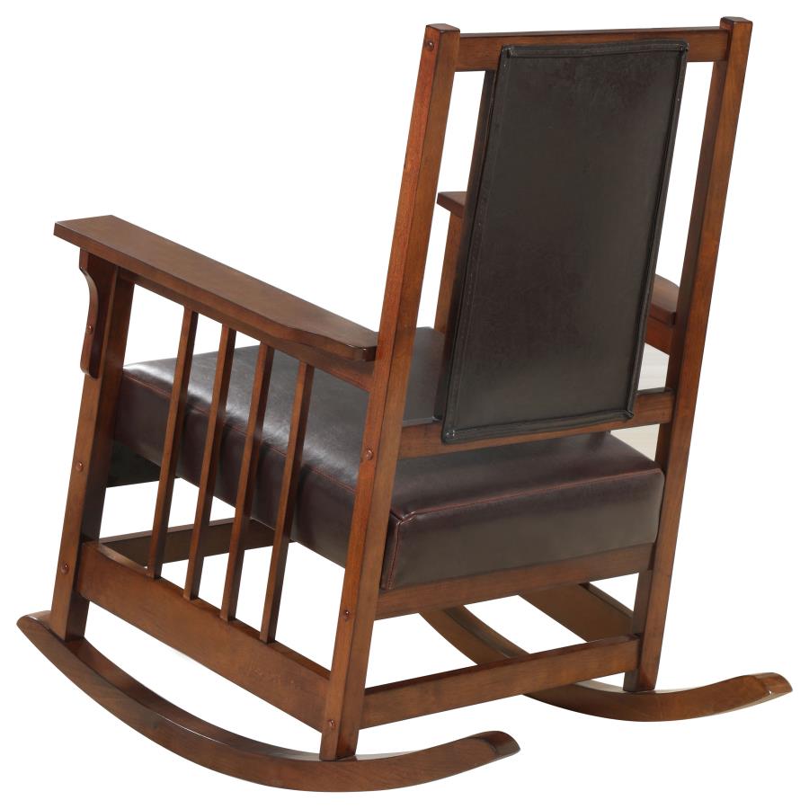 Ida Brown Rocking Chair - furniture place usa