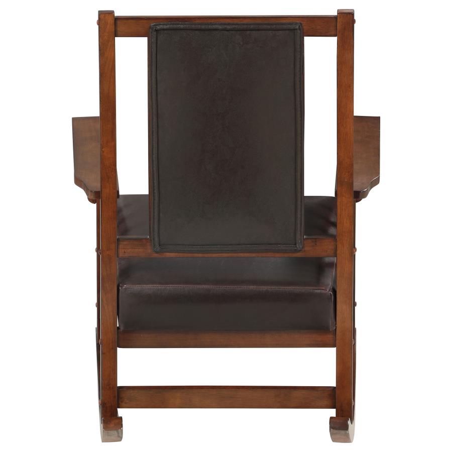 Ida Brown Rocking Chair - furniture place usa