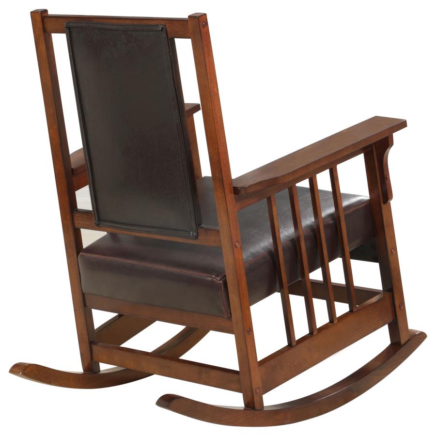 Ida Brown Rocking Chair - furniture place usa