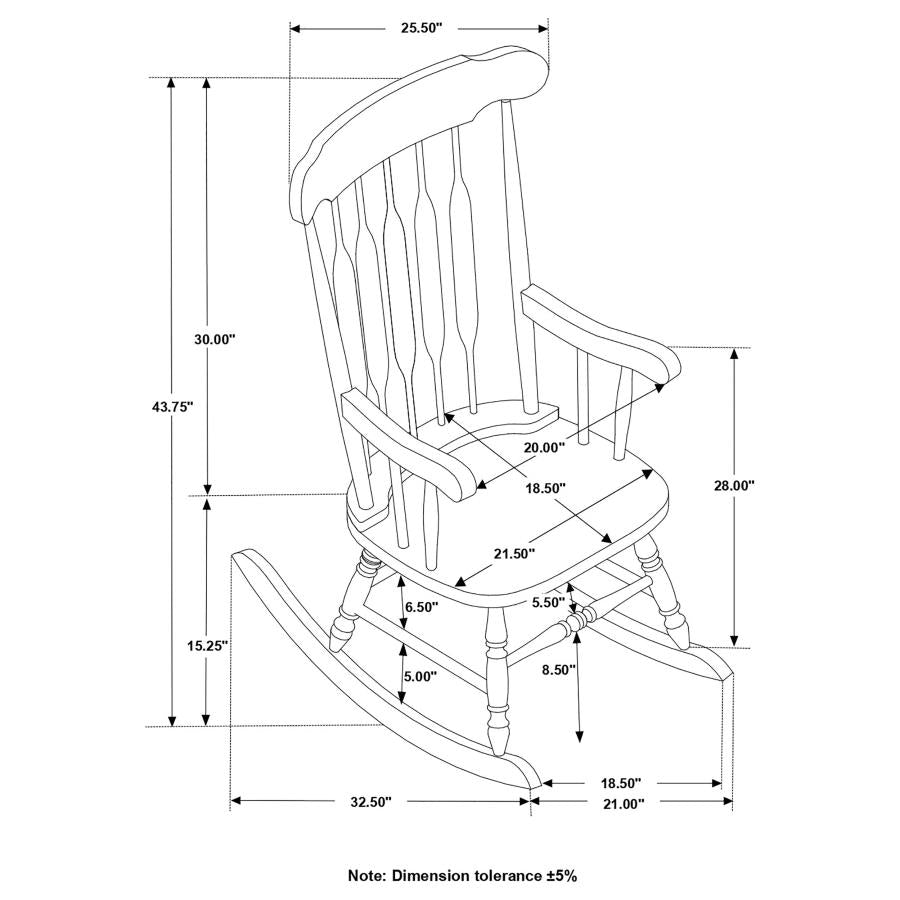 Gina White Rocking Chair - furniture place usa