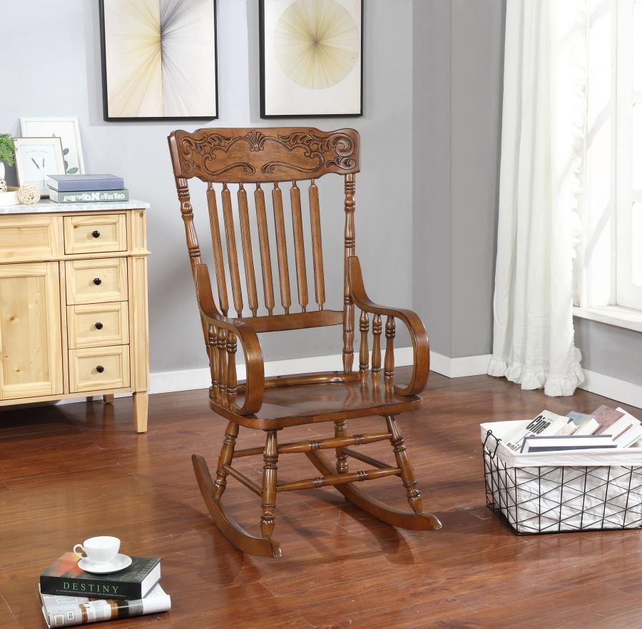 Sara Brown Rocking Chair - furniture place usa