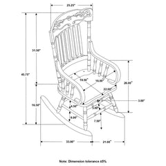 Sara Brown Rocking Chair - furniture place usa