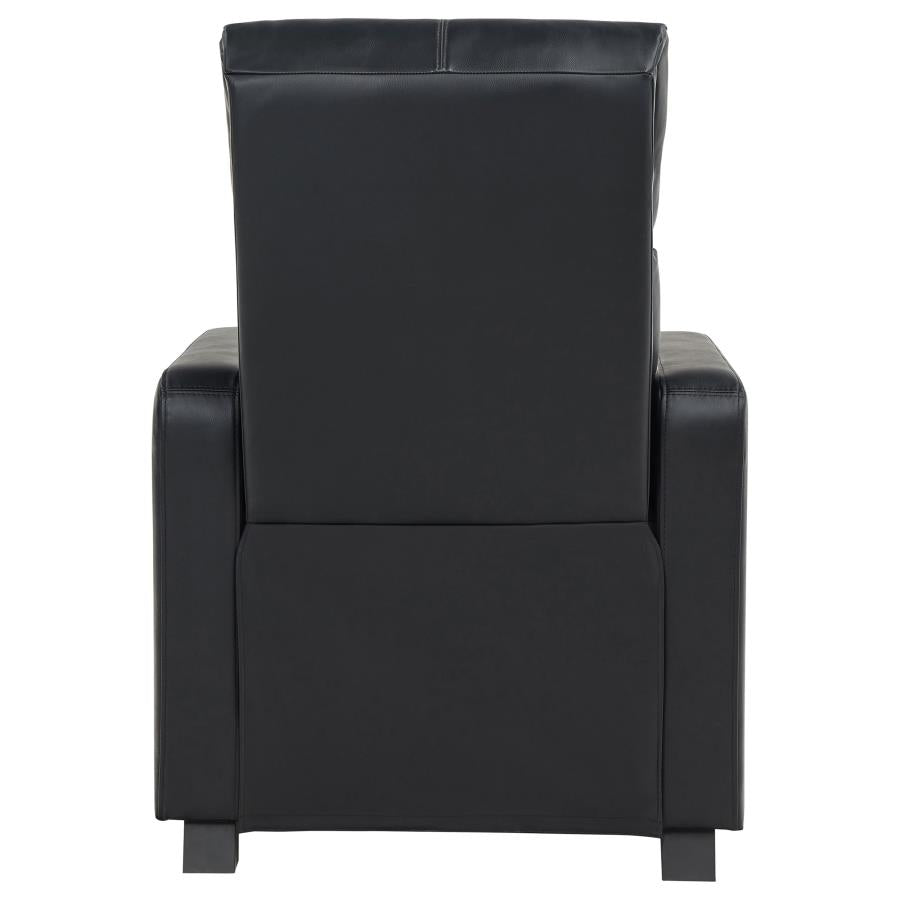 Toohey Black Push Back Recliner - furniture place usa