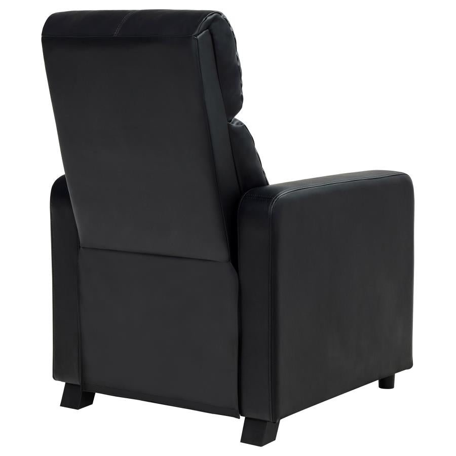 Toohey Black Push Back Recliner - furniture place usa