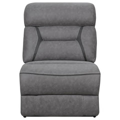 Higgins Grey Armless Chair - furniture place usa