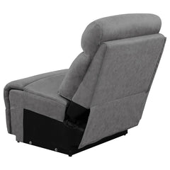 Higgins Grey Armless Chair - furniture place usa