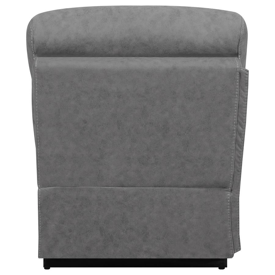 Higgins Grey Armless Chair - furniture place usa