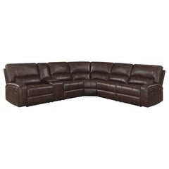 Brunson Brown 3 Pc Motion Sectional - furniture place usa